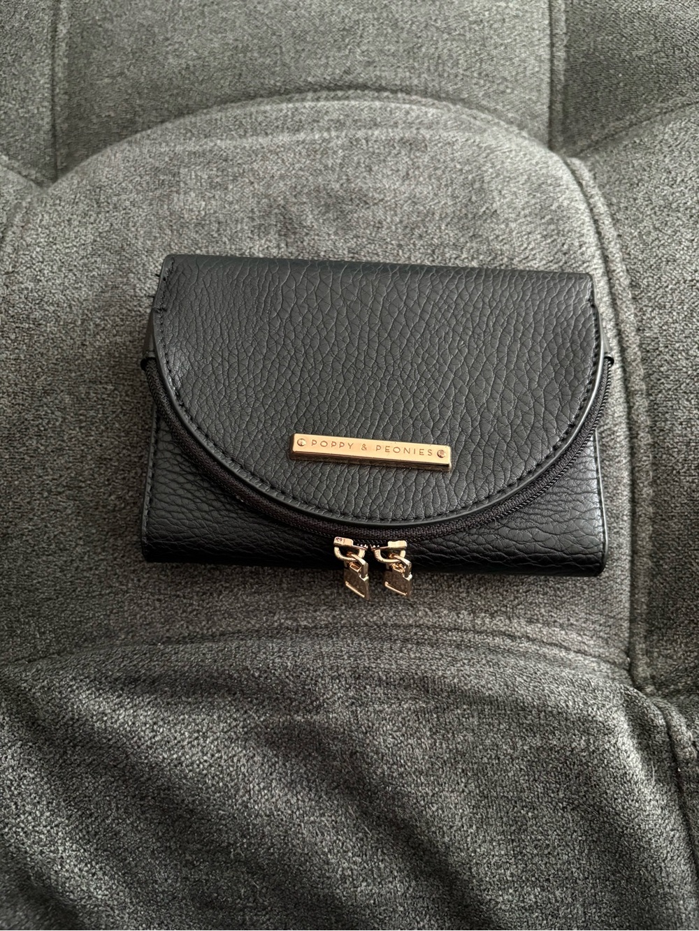 Poppy & Peonies Margaux Wallet in Black